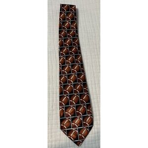 Fratello Men's Tie Footballs‎ Handmade Brown Bronze Highlights